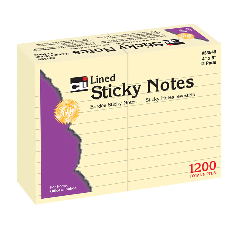 #10944 STICKY NOTES 4X6 LINED