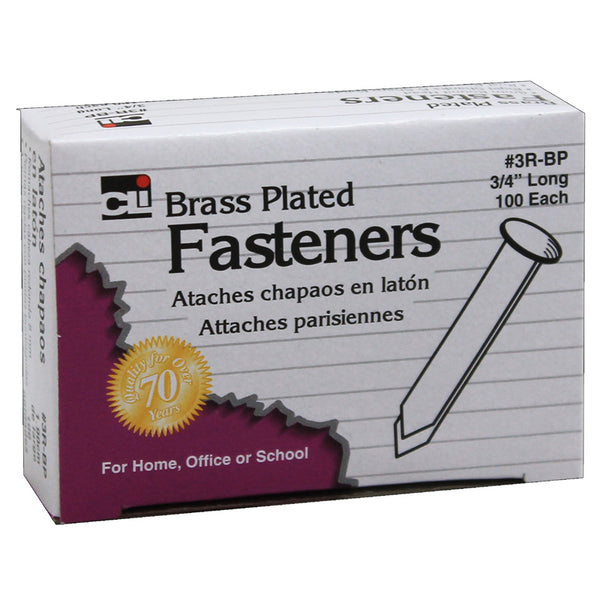 #10967 BRASS PAPER FASTENERS 3/4 100/BOX