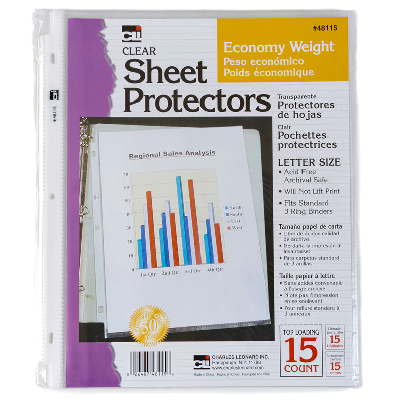 #11020 SHEET PROTECTORS ECONOMY 15/BG