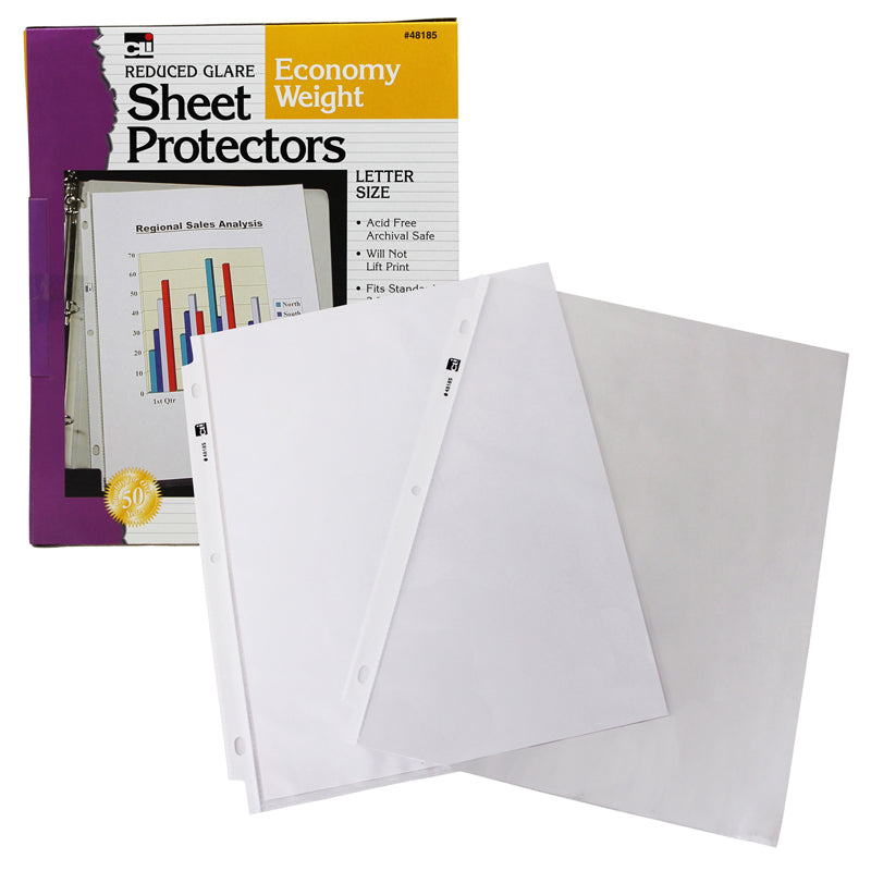 #11022 TOP LOADING SHT PROTECTORS REDUCED GLARE 50/BOX