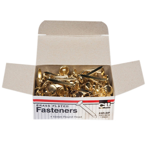 #11028 BRASS PAPER FASTENERS 1IN 100/BOX