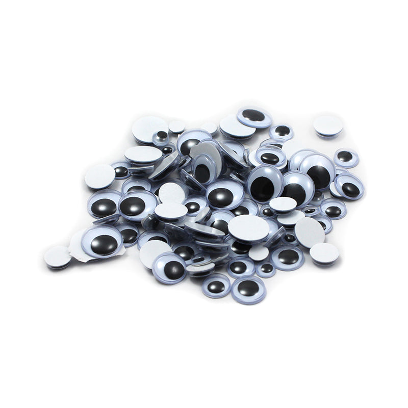 #11048 WIGGLE EYES PEEL N STICK BLACK ASST SIZES 100CT