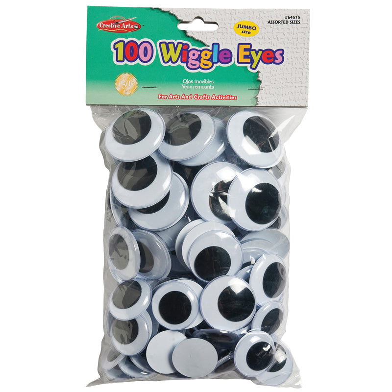 #11052 JUMBO WIGGLE EYES BLACK