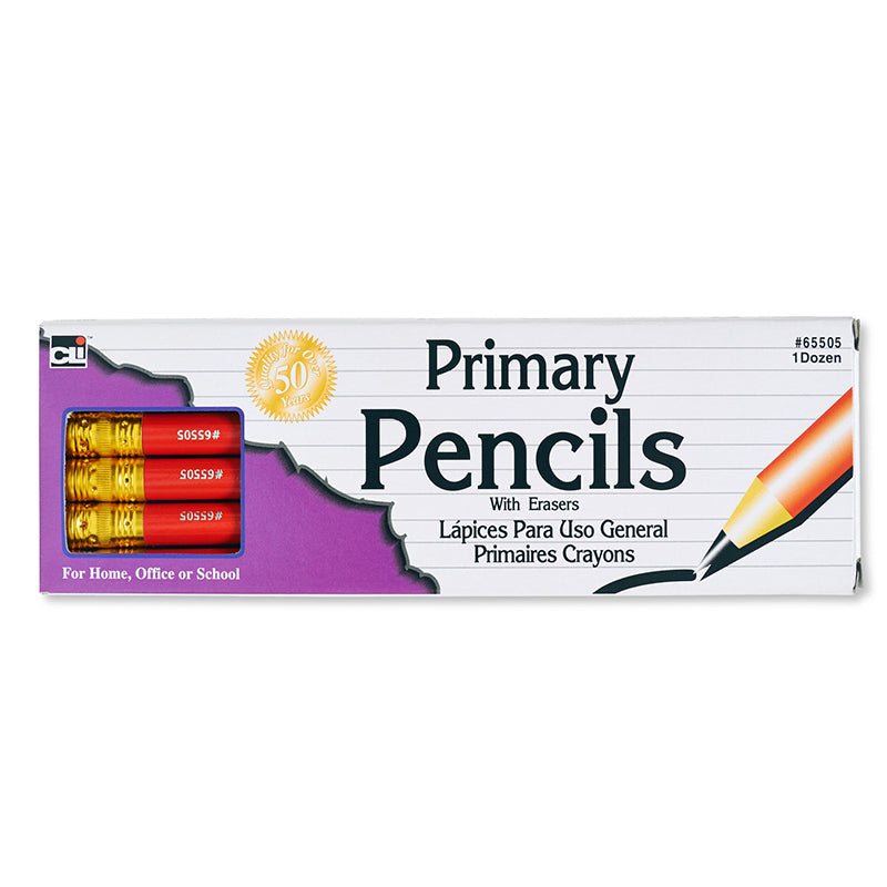 #11063 PENCIL PRIMARY RED W/ERASER