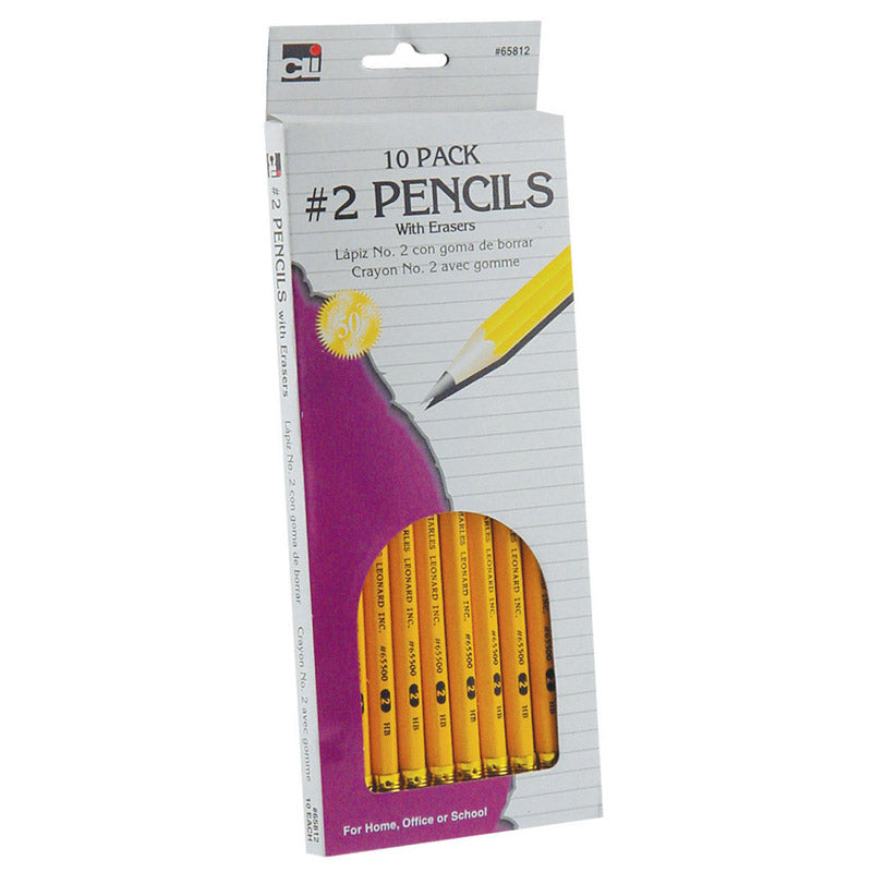 #52956 YELLOW NUMBER 2 PENCIL 10/BX