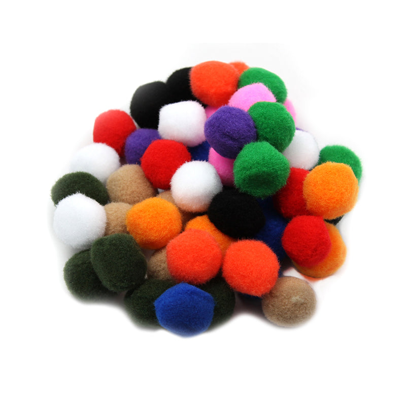 #11078 POM POMS 1IN ASST COLORS 50CT