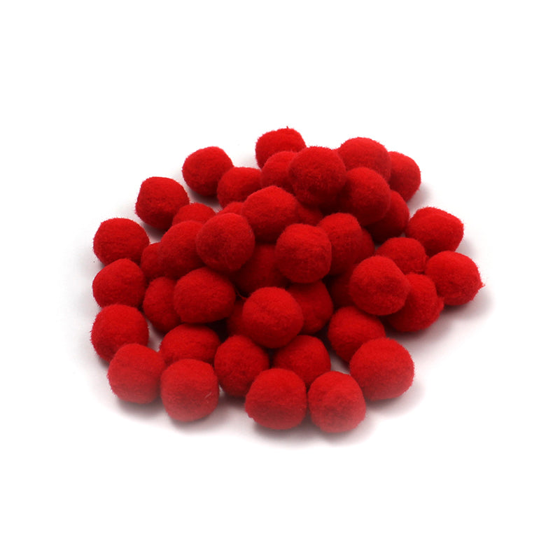 #11080 POM POMS 1IN RED 50CT