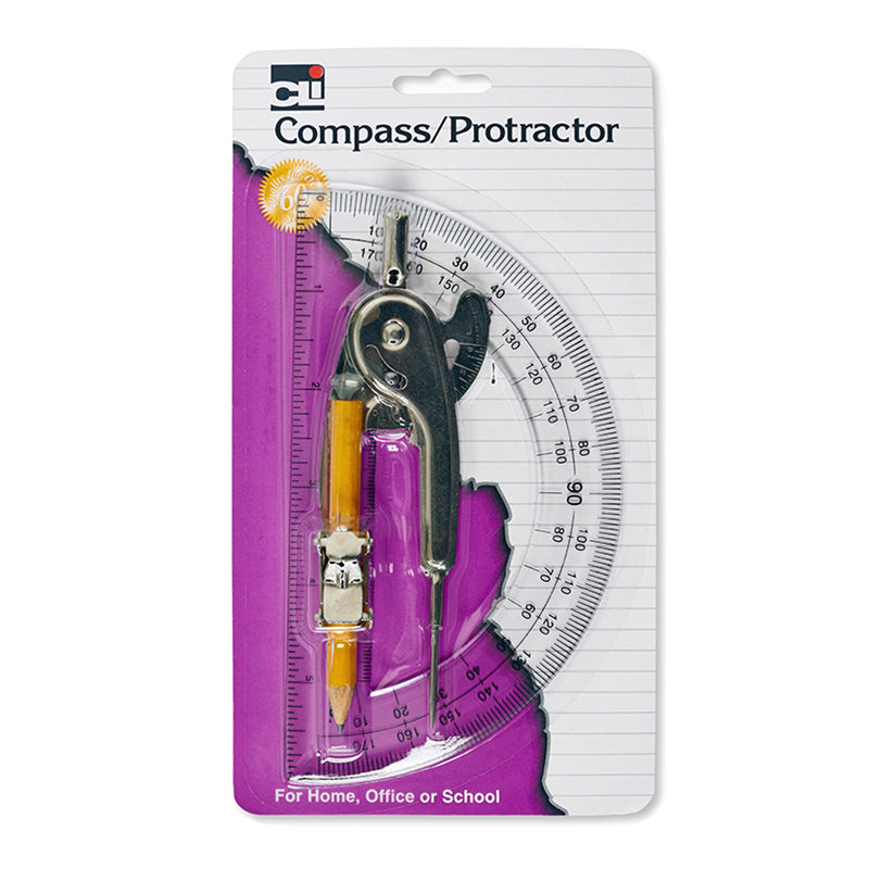 #11180 COMPASS BALL BEARING 6IN PROTRACTOR