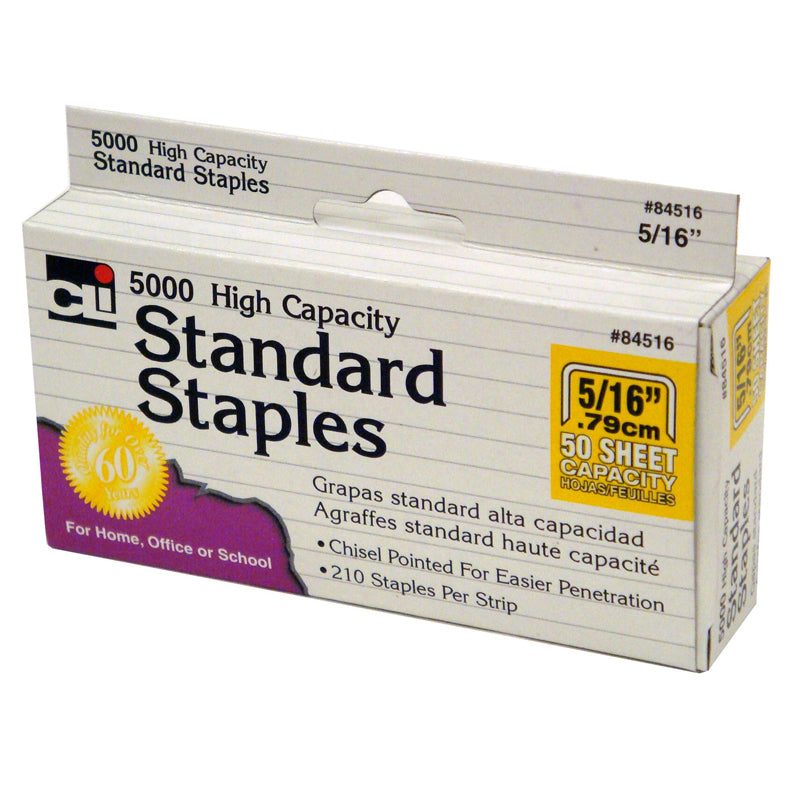 #11203 HIGH CAPACITY STANDARD STAPLES 5000 PER BOX