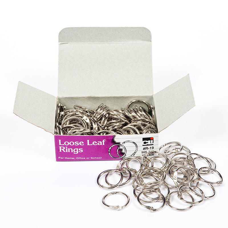 #11252 LOOSE LEAF RINGS 3/4IN 100/BX