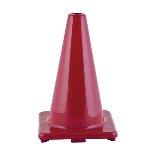 #11302 FLEXIBLE VINYL CONE 12IN RED WEIGHTED