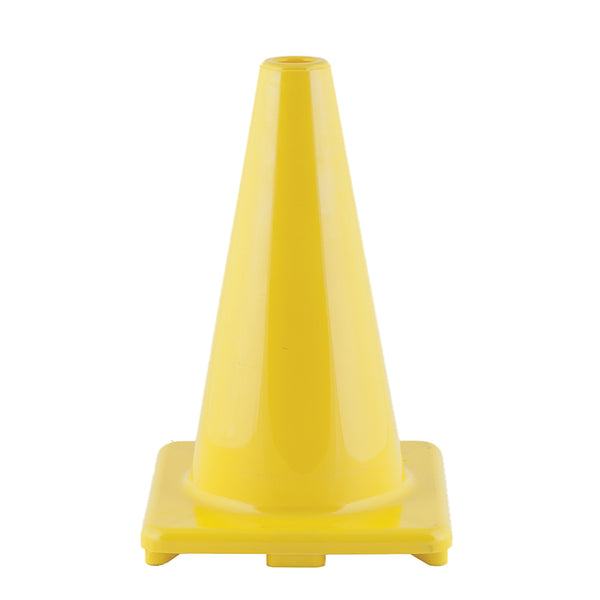 #11303 FLEXIBLE VINYL CONE 12IN YELLOW WEIGHTED