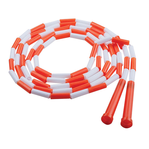 #11425 PLASTIC SEGMENTED ROPES 10FT ORANGE & WHITE