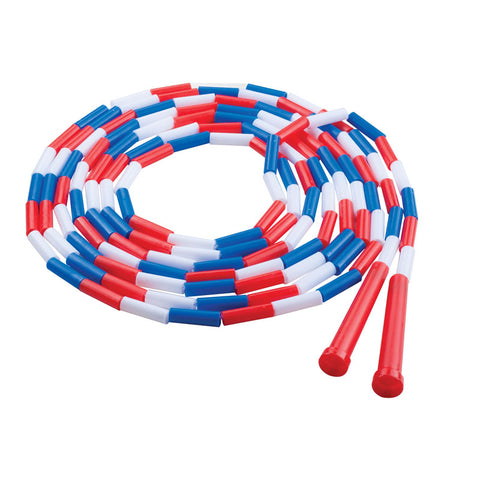 #11426 PLASTIC SEGMENTED ROPES 16FT RED WHITE & BLUE