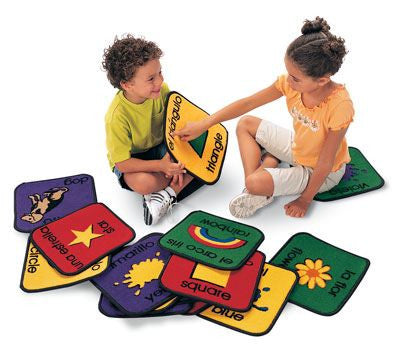 #11619 Bilingual Carpet Squares, Set of 18