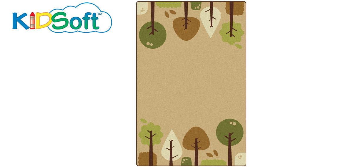 #11787 KIDSoft Tranquil Trees - Tan Rug, 4' x 6' Rectangle