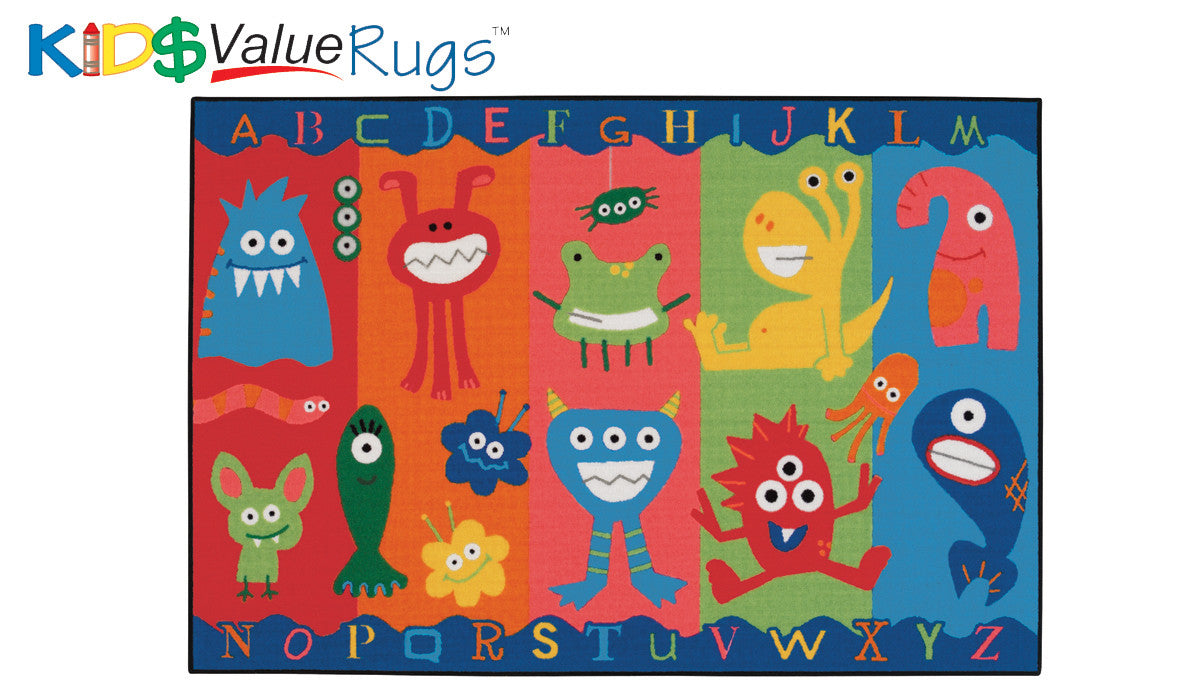 #11890 Alphabet Monsters Rug, 3' x 4'6" Rectangle