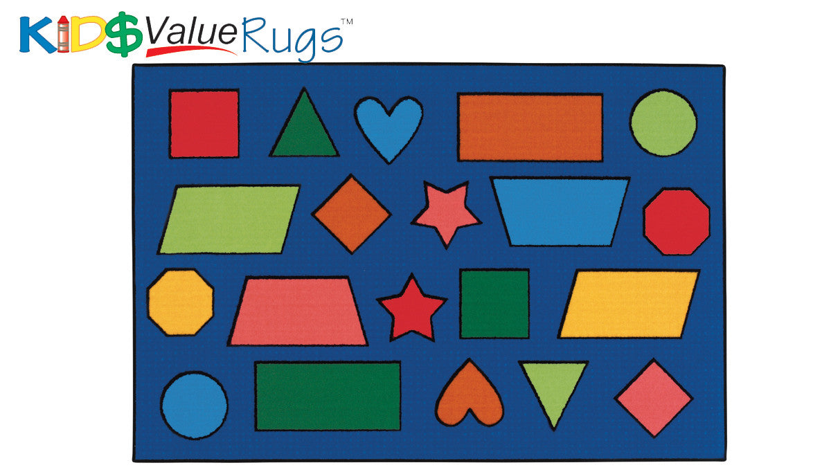#11914 Color Shapes Rug, 3' x 4'6" Rectangle