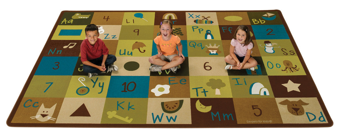 #11952 Learning Blocks Nature Rug, 5'10" X 8'4" Rectangle