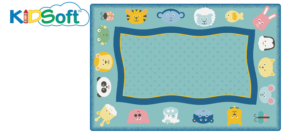 #12118 KIDSoft Quiet Time Animal Rug, 6' X 9' Rectangle