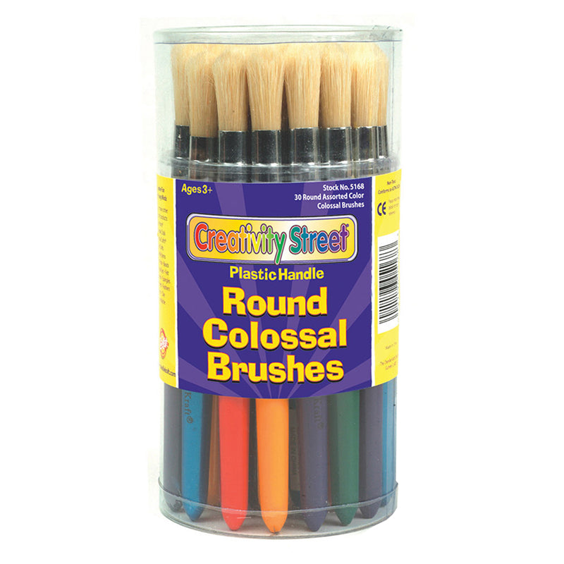 #53140 COLOSSAL ROUND PLASTIC HANDLE BRUSH ASSORTMENT-MULTI