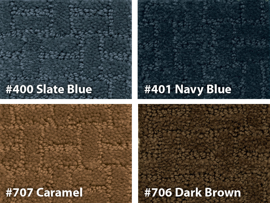 #12410 Soft-Touch Texture Blocks - Slate Blue Rug, 4' x 6' Rectangle