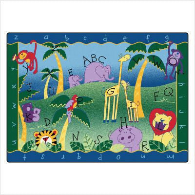 #12595 Alphabet Jungle Rug, 5'10" x 8'4" Rectangle