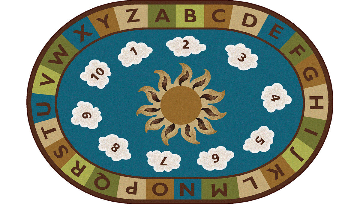 #12611 Sunny Day Learn & Play Nature, 4' x 6' Oval Rug