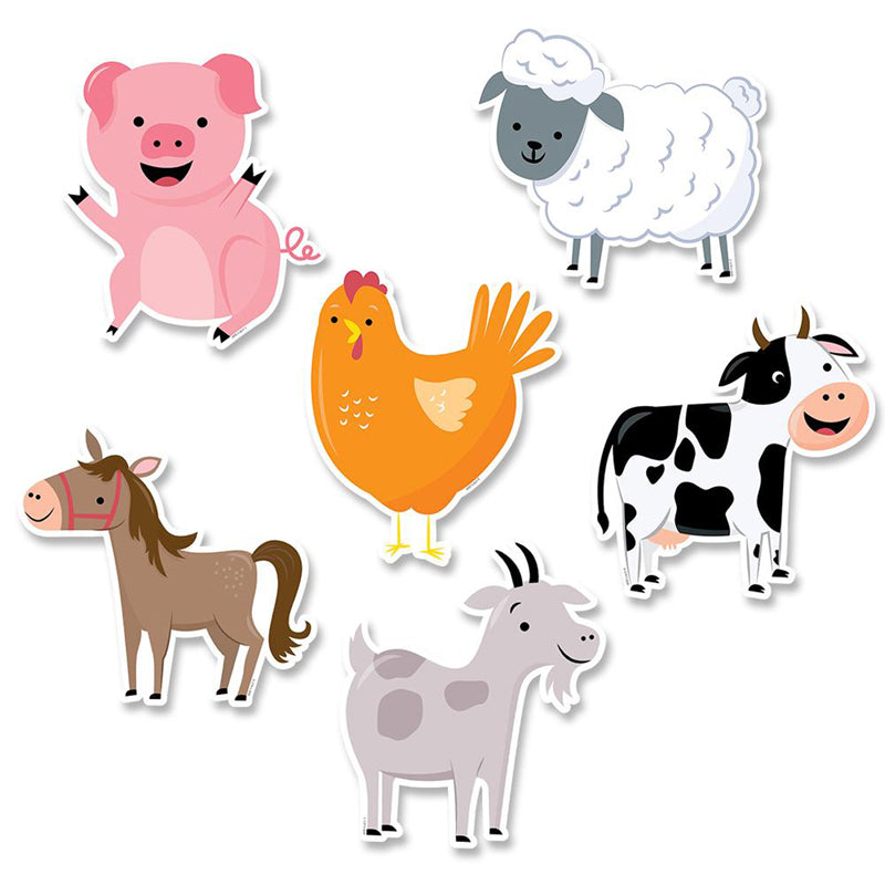 #53368 FARM FRIENDS 6IN DESIGNER CUTOUTS