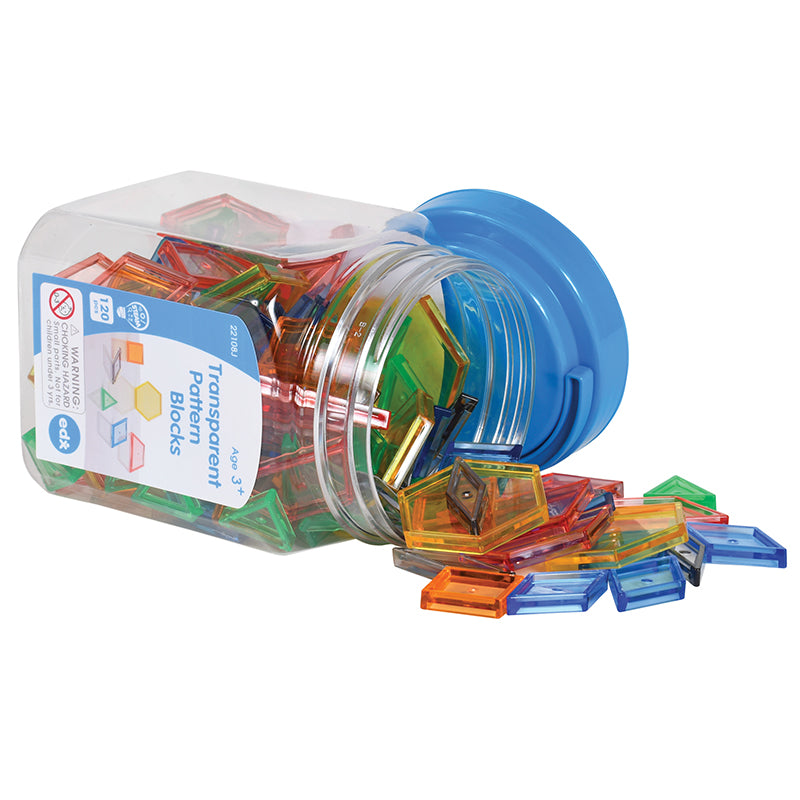 #53755 TRANSPARENT PATTERN BLOCKS MINI JAR