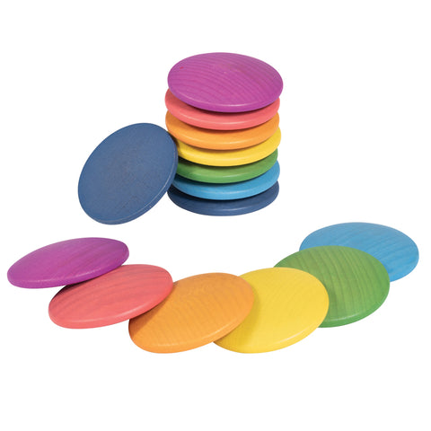 #53841 RAINBOW WOODEN DISCS