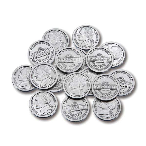#14397 PLASTIC COINS 100 NICKELS