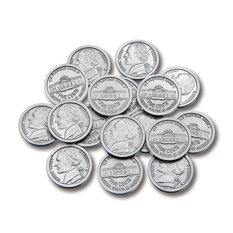 #14397 PLASTIC COINS 100 NICKELS