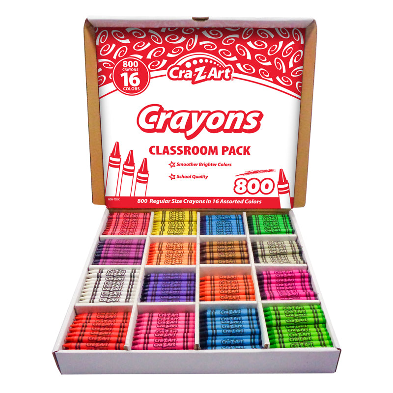 53938 CRAYON CLASSROOM PACK 16 COLOR 800 COUNT BOX(New item with