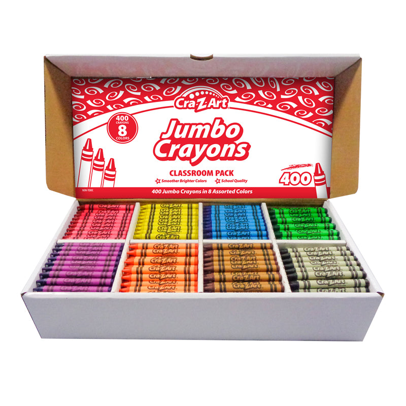 #53939 JUMBO CRAYON CLASS PACK 8 COLOR 400 COUNT BOX<br /><font color="Red">(New item with future availability date)</font>
