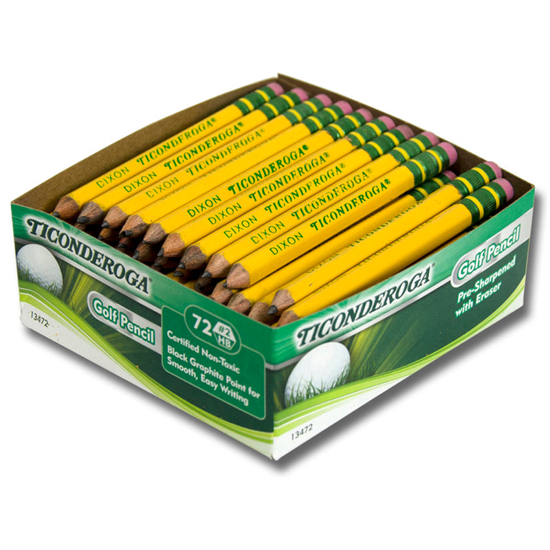 #14874 TICONDEROGA GOLF PENCILS BOX OF 72