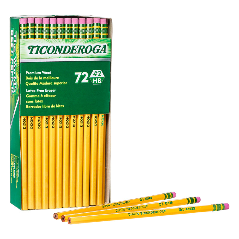 #54080 PENCILS UNSHARPENED BOX OF 72 ORIGINAL TICONDEROGA