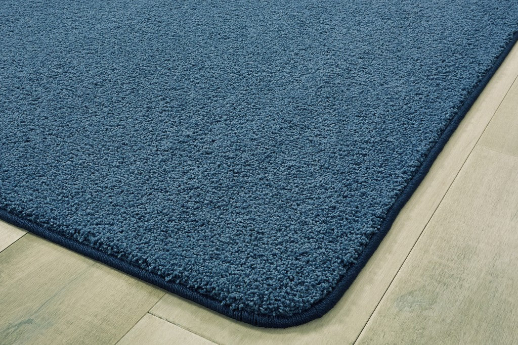#12159 KIDply Soft Solids - Denim, 6' x 9' Rectangle Rug