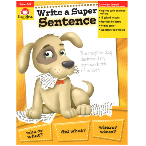 #16819 WRITE A SUPER SENTENCE GR 1-3