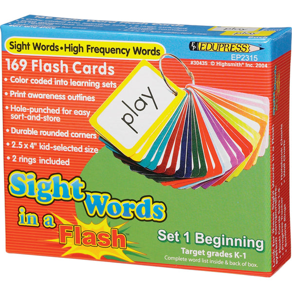 #17156 SIGHT WORDS IN A FLASH SET 1 GR K-1 BEGINNING