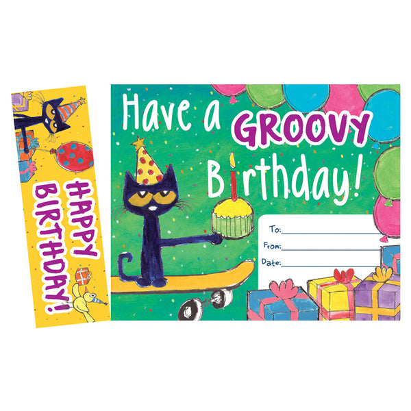 #17257 PETE THE CAT HAPPY BIRTHDAY  BOOKMARK AWARDS