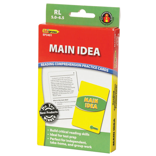 #17299 MAIN IDEA PRACTICE CARDS READING LEVELS 5.0-6.5