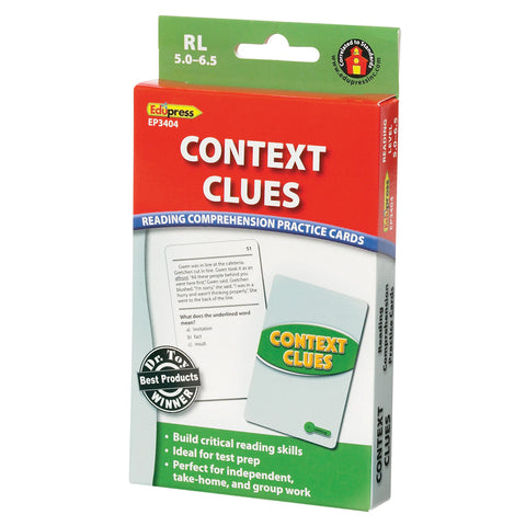 #17301 CONTEXT CLUES PRACTICE CARDS READING LEVELS 5.0-6.5