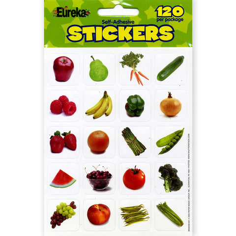 #17715 FRUITS AND VEGETABLES PHOTOS THEME STICKERS