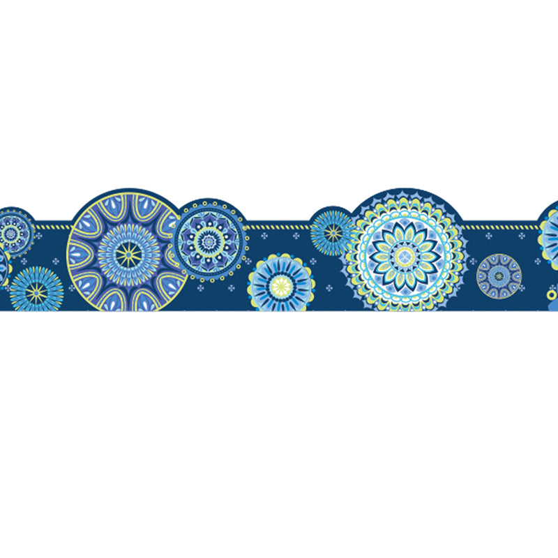 #18058 BLUE HARMONY MANDALA EX WIDE TRIM DIE CUT DECO