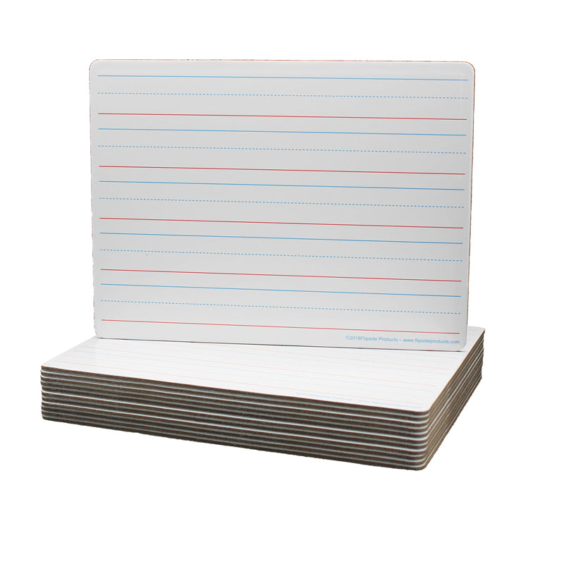 #18887 RED & BLUE RULED DRY ERASE 12PK DUAL SIDED BOARD 9X12 CLASS PACK