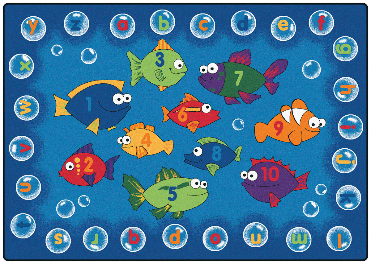 #12375 Fishing for Literacy, 8' x 12' Rectangle Rug
