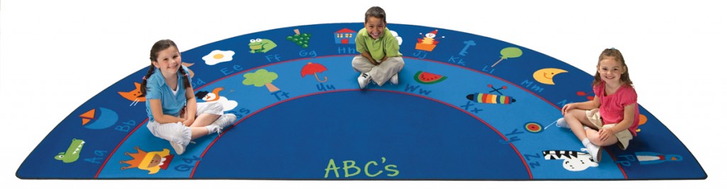 #12644 Fun with Phonics Rug, 5'10" x 11'8" Semi-Circle