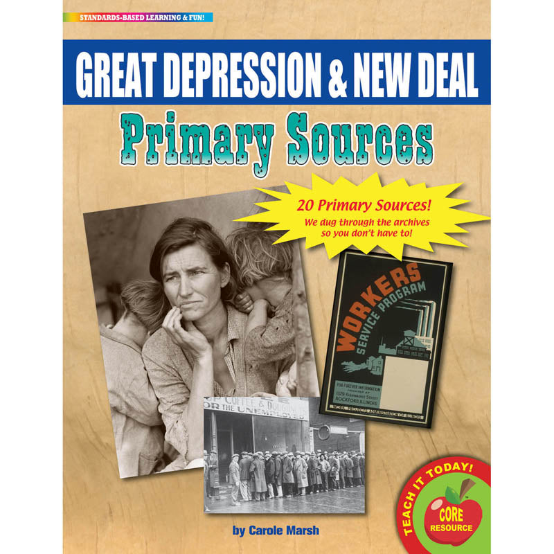 #19504 PRIMARY SOURCES GREAT DEPRESSION & NEW DEAL