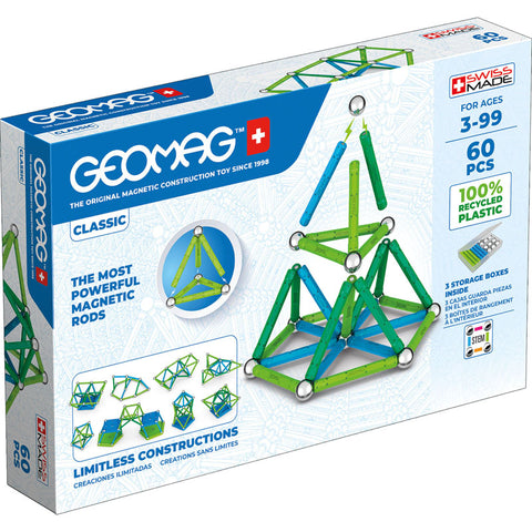 #54916 GEOMAG GREEN LINE COLORS 60 PIECES